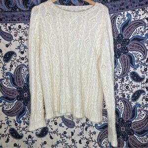 Express Tricot VTG wool cable knit sweater